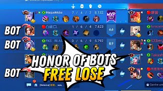 CAI EM UM TIME DE RANQUEADA FULL BOT  HONOR OF BOTS [upl. by Ylsew]