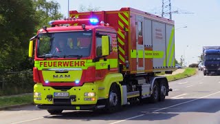 GROẞBRAND in Ratingen Einsatzfahrten der Feuerwehr Ratingen viel Pressluft amp Bullhorn [upl. by Kora529]