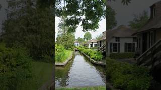 Giethoorn Netherlands such a beautiful village carfree shorts [upl. by Ehud]