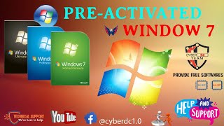 Pre Activated window 7  How to install window 7  step by step   FREE DOWNLOAD LINK  CYBER DC [upl. by Elleinwad]