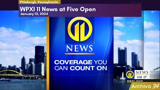 WPXI  11 News at Five Open  January 10 2024 [upl. by Eisned]