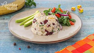 Arroz con frijoles y Plátano Maduro MAGGI  Recetas Nestlé CAM [upl. by Zelten]