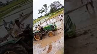 Johnn deere tractor vs John Deere in 4weel drive and with rotavetorjohndeere [upl. by Sumahs]