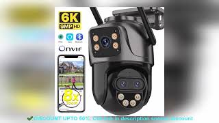 ✔️IP Camera 6K 9MP HD WiFi Outdoor Camera 8x Zoom Three Lens Dual Screen [upl. by Arturo]