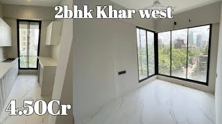 Beautiful 2bhk apartment for sale at Khar west  With rooftop amenities  with greenery views 450Cr [upl. by Gainor946]