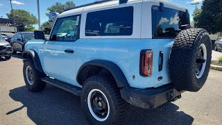 2024 Ford Bronco 2 door 27 liter V6 twin Turbo Ecoboost Engine Robin Egg Blue exterior [upl. by Theda]