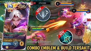 HANABI NEW COMBO EMBLEM amp BUILD TERSAKIT 2024  DAMAGENYA GAK NGOTAK TOP GLOBAL HANABI  MLBB [upl. by Lancaster]