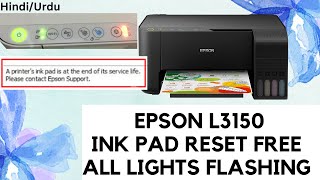 How to reset waste ink pad counter error in Epson L3150 Printer [upl. by Thera]