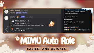 Mimu Autoresponder Embed  Auto Role  Quick and Easy [upl. by Farah]