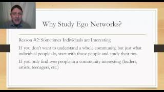 Why Study Ego Networks [upl. by Constancia]