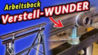 Alles perfekt ausrichten mit JEDEM Arbeitsbock DIY Höhenverstellung [upl. by Yrallih]