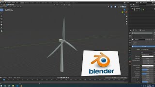 Wind Turbine Modeling Blender 290 [upl. by Adnauqaj601]