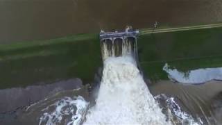 Edenville Dam at Flood Stage 5192020 Drone View [upl. by Burnside171]