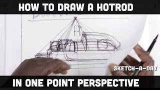 How to Draw a Race car in One Point Perspective [upl. by Soraya]