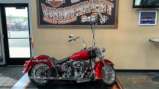 Customized 2013 HarleyDavidson Softail Heritage Classic in Custom RedFLSTC [upl. by Carrissa845]