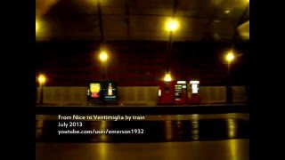 From Nice to Ventimiglia by Train in 5 Minutes 2013 [upl. by Willamina990]