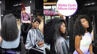 I GOT KINKY CURLY MICROLINKS How to install Hair Prep amp Styling [upl. by Harmon]