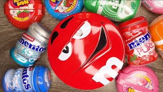 ASMR Candy Delight Red MampMs Pink amp Green Hubba Bubba [upl. by Anelah876]