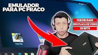 Emulador para pc fraco ✅  1GB Sem placa de video 32 BITS [upl. by Randal]