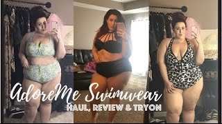 AdoreMe Plus Size Swimwear Haul Review amp TryOn [upl. by Ifok926]