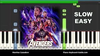 Avengers Endgame  Portals Slow Easy Piano Tutorial [upl. by Moth]