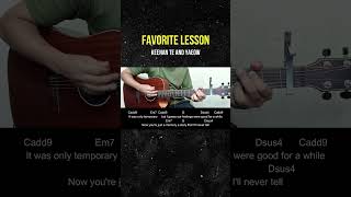 Favorite Lesson  Keenan Te And Yaeow  Guitar Tutorial [upl. by Justinn32]