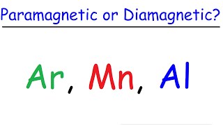 Paramagnetic amp Diamagnetic Elements  Paired amp Unpaired Electrons [upl. by Ross]