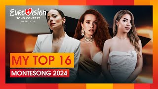 🇲🇪 Montesong 2024  My Top 16 Montenegro Eurovision 2025 [upl. by Norm]