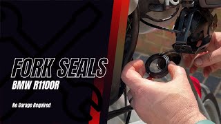 BMW R1100R Fork Seal Replacement [upl. by Eanahc]