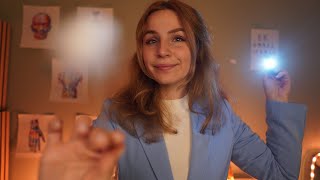 ASMR Medical Cranial Nerve Examination with Personal Attention  eye exam ear exam sensory exam [upl. by Llerrehc]