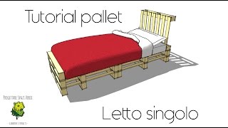 Tutorial fai da te letto pallet  Come costruire un letto singolo con i bancali DIY PALLET [upl. by Egnalos344]