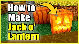 How to Make a Jack O Lantern in Minecraft Easy Method [upl. by Ardnassak642]