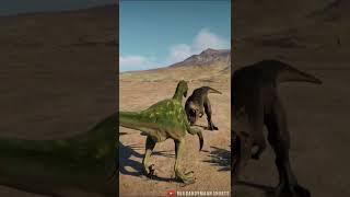 FEATHERED THERI FIGHTS FEATHERED TREX  Jurassic World Evolution 2 Shorts [upl. by Suiremed]