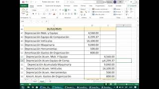 Partidas DepreciacionesCuentas Incobrables [upl. by Rotman955]