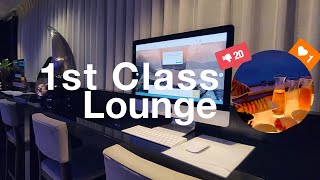 Oman Air First amp Business Class Lounge  Bangkok Suvarnaphum Airport [upl. by Lydnek]