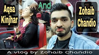 Zohaib Chandio and Aqsa Kinjhar having fun in  The Aqsa Show [upl. by Ahtelra]