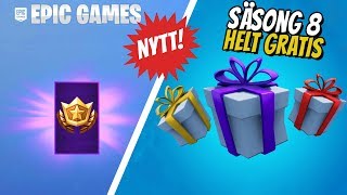 SÅ HÄR FÅR DU SÄSONG 8 BATTLE PASS HELT GRATIS I FORTNITE [upl. by Hagep]