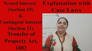 Vested Interest and Contingent Interest Section 19 and Section 20  tpa1882 vestedinterest [upl. by Acillegna]