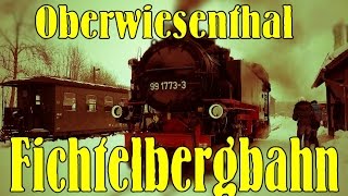 Fichtelbergbahn Oberwiesenthal Vorbereitung und Abfahrt eines Zuges Jan 2017 [upl. by Watt]