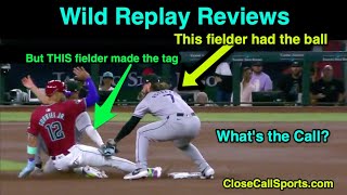 Two Players Tag the Same Runner amp Other Wild Replay Reviews Across Baseball [upl. by Aerehs571]