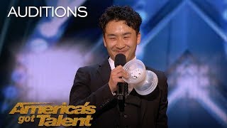 Mochi Diabolo Artist Performs With Unbelievable Projections  Americas Got Talent 2018 [upl. by Maillw8]