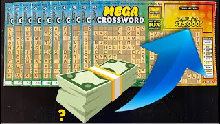 75000 MEGA CROSSWORD SCRATCH OFF TICKETS [upl. by Kannry253]