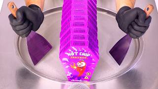 Hot Chip Challenge with 10 Hot Chips  Ice Cream Rolls  ASMR [upl. by Lrac]