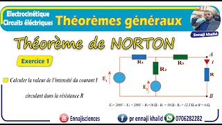 Théorèmes généraux Théorème de NORTON Exerecice1 [upl. by Garcia945]