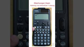 Casio fx991DE CW Gleichungen lösen [upl. by Zehcnas169]