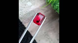 420 Carats Rhodolite Garnet Red Garnet Gemstone in Emerald Shape [upl. by Atilal]