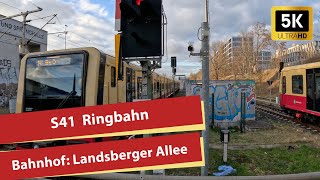 5K SBahn Berlin Einfahrt und Abfahrt Landsberger Allee [upl. by Helbona]