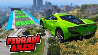 Ferrari Ailesi Arabalar Hızlandırıcılı Parkurda  GTA 5 [upl. by Egamlat]