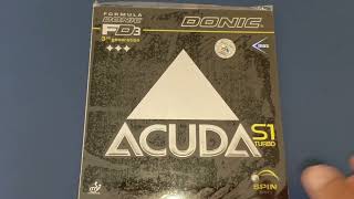 Unboxing Karet Tenis Meja Donic Acuda S1 Turbo [upl. by Robson606]