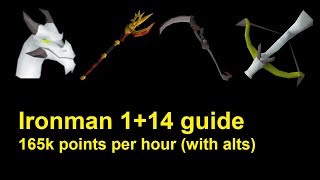 OSRS Ironman 114 guide 165k points per hour [upl. by Ilarin]